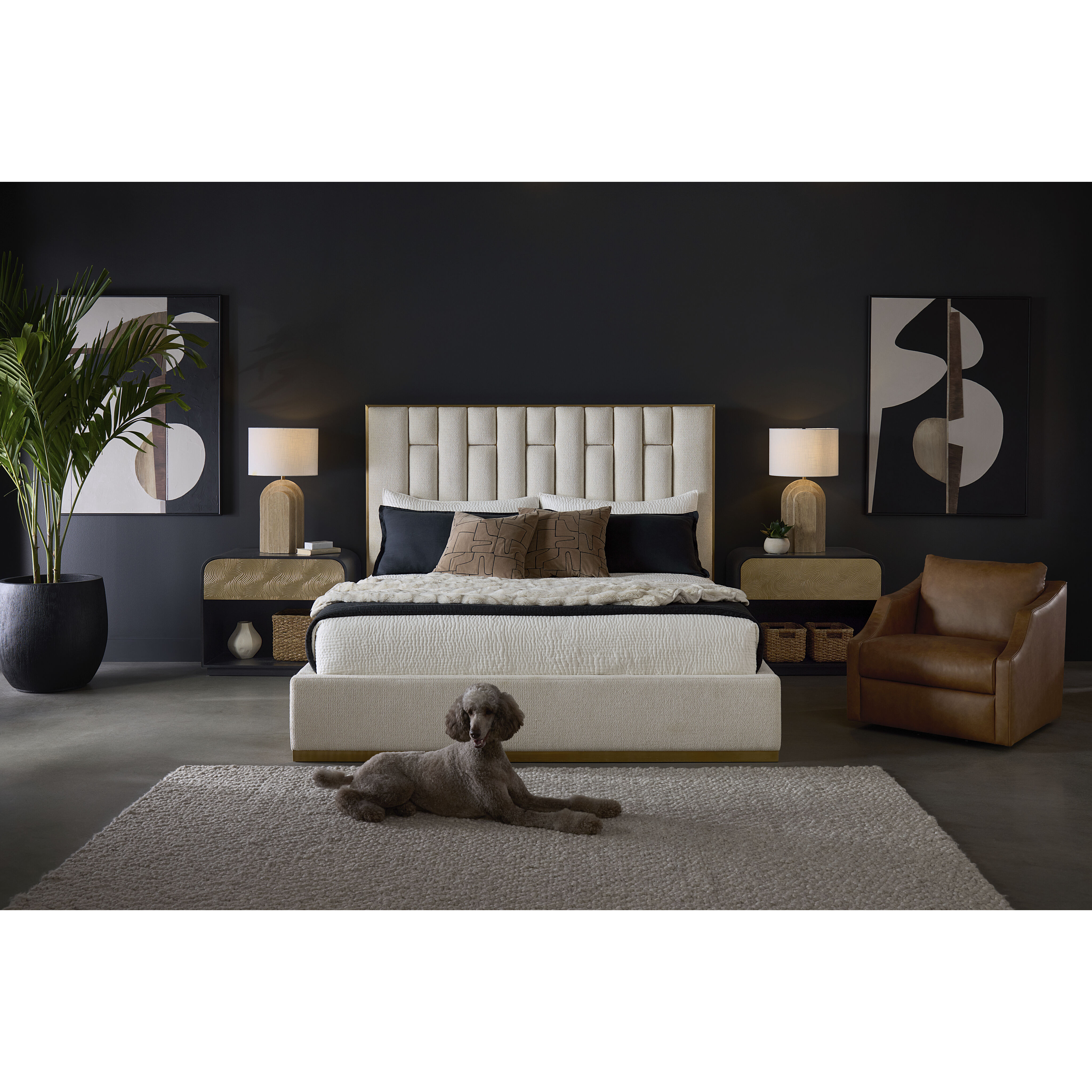 Nemu Rhea Light Barley Bed, King